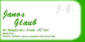 janos glaub business card